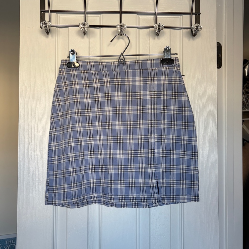 Hollister Blue Plaid Mini Skirt NWT Small